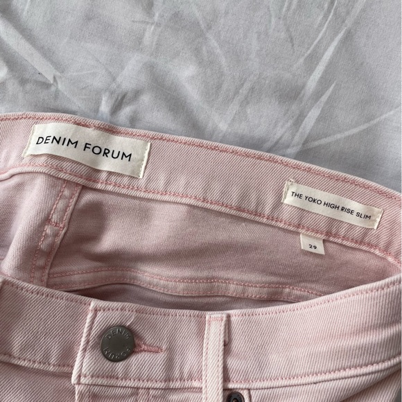 Denim Forum | Yoko High Rise Slim jeans in pink, 29 - Picture 4 of 14
